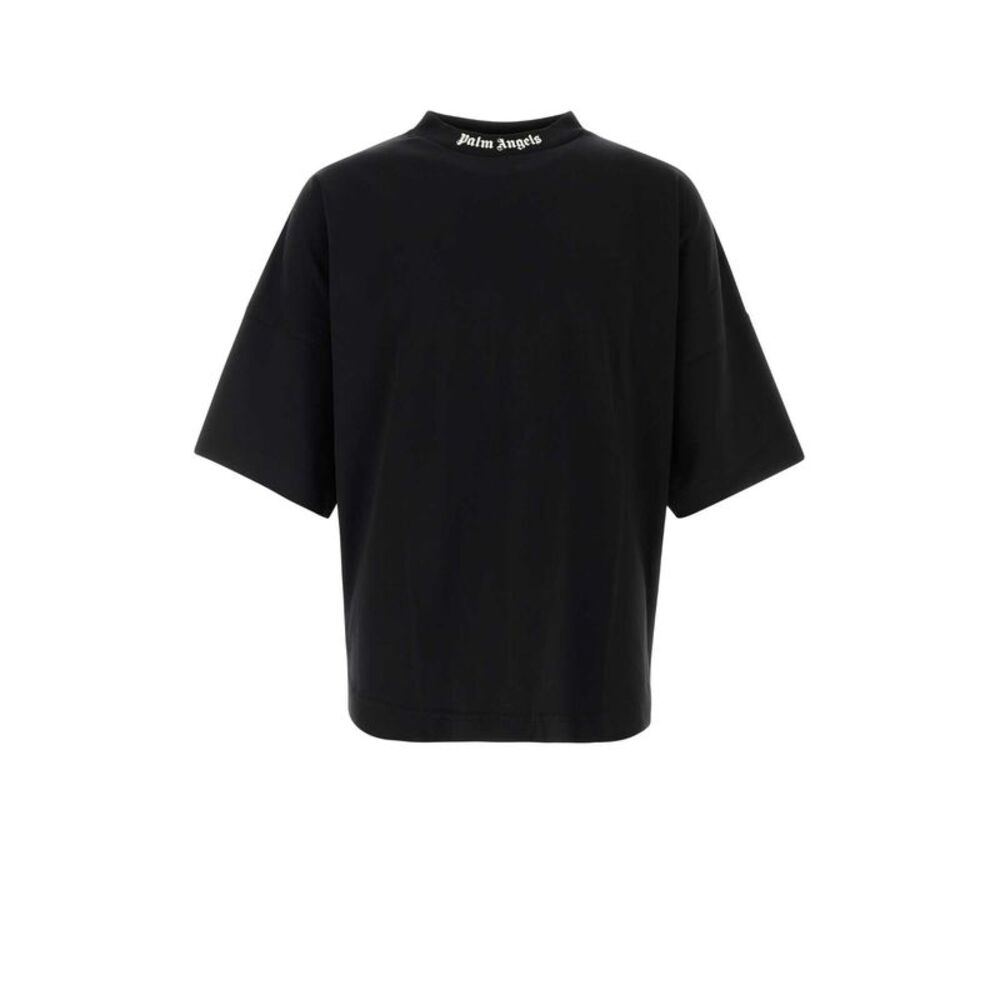 Palm Angels Men Black Cotton Oversize T-Shirt